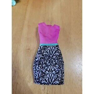 Barbie Doll Hot Pink Dress Skirt Party Fashion Doll Styles 1990's 💜 C95